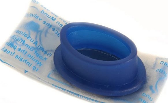 Rubber ring for sports first aid kit, medical elastic band for injury treatment.