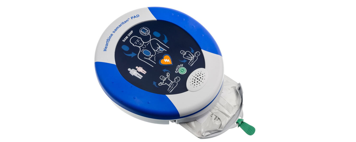 Automated external defibrillator (AED) for sport first aid kits.
